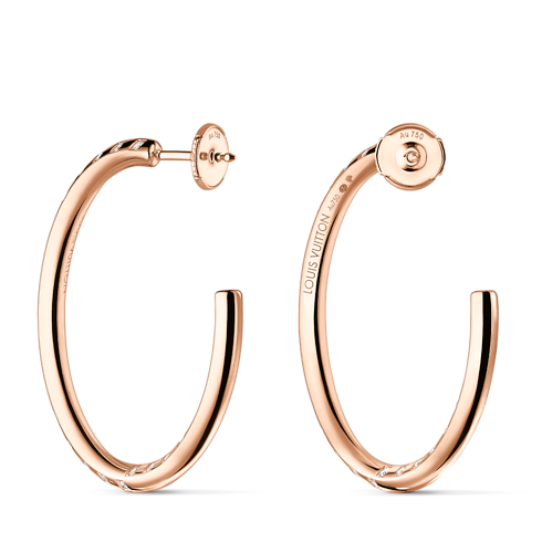 Créoles larges Le Damier de Louis Vuitton, or rose et diamants Jewelry Catégories Boucles d'oreilles | LOUIS VUITTON (Zoom produit)