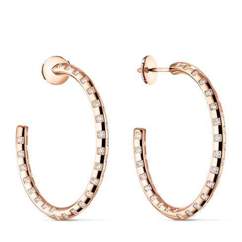Créoles larges Le Damier de Louis Vuitton, or rose et diamants Jewelry Catégories Boucles d'oreilles | LOUIS VUITTON (Zoom produit)