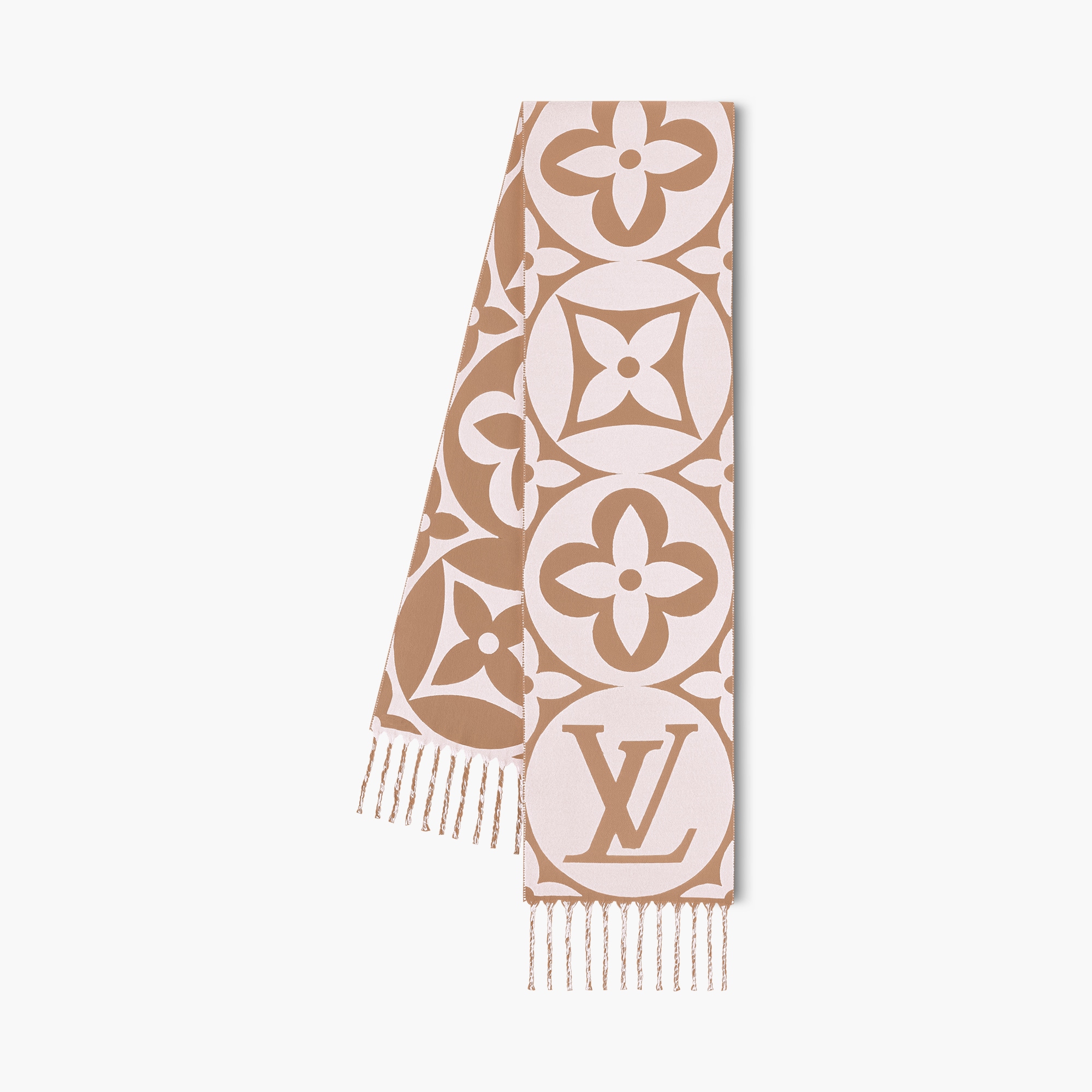 Foulard Femme Foulard Louis Vuitton Marron Echarpe Logomania
