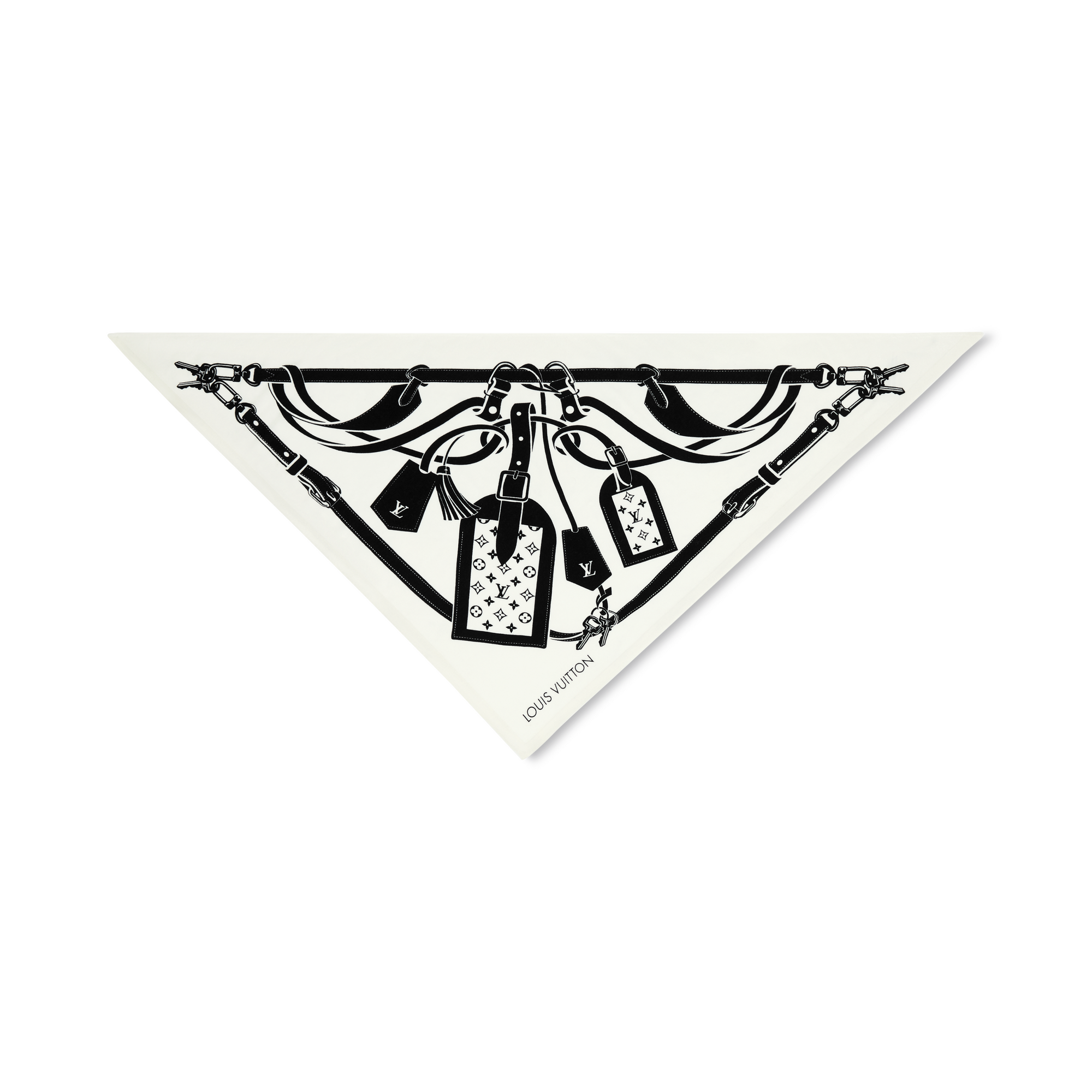 Foulard triangle LV Straps S00 Femme Accessoires Carrés de soie et bandeaux | LOUIS VUITTON (Zoom produit)