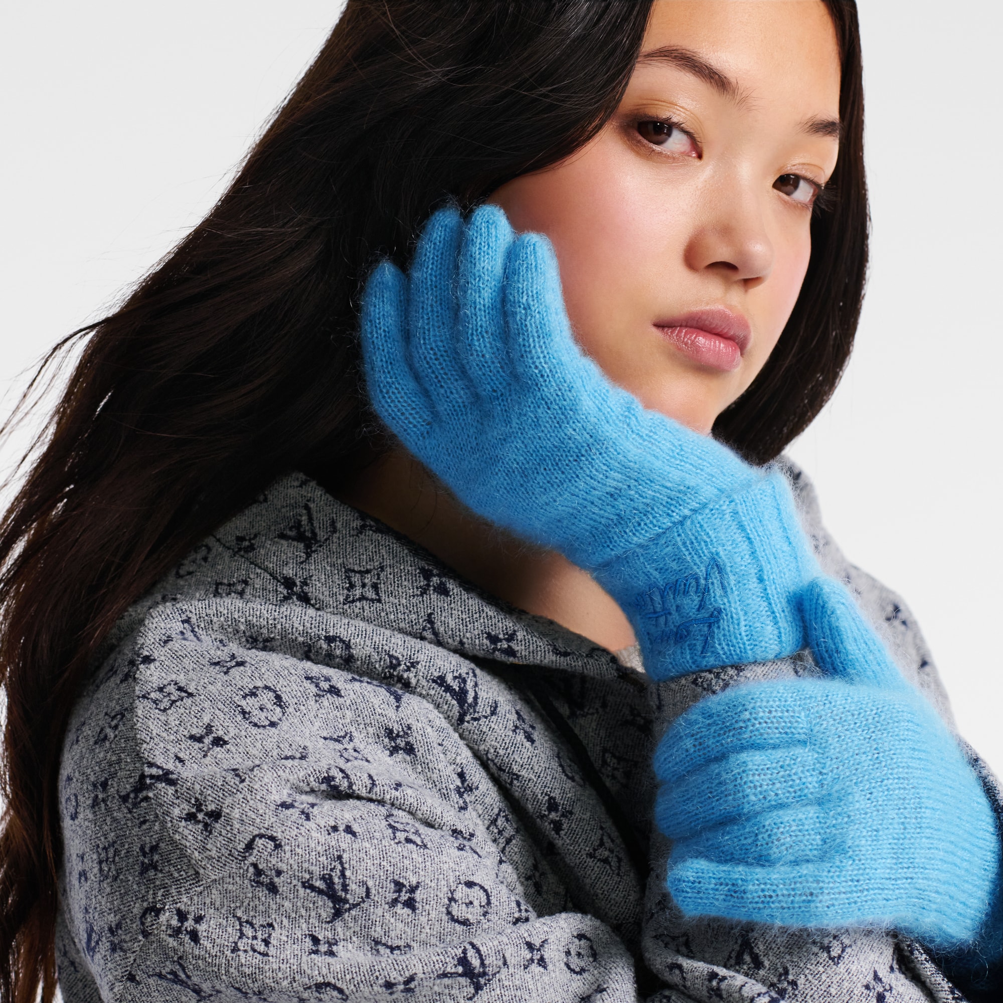 Gants LV Script S00 Femme Accessoires Chapeaux et Casquettes | LOUIS VUITTON (Zoom produit)