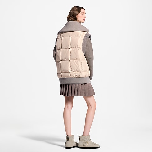 Gilet matelassé à ourlet côtelé Femme Prêt-à-porter Manteaux et vestes | LOUIS VUITTON (Zoom produit)