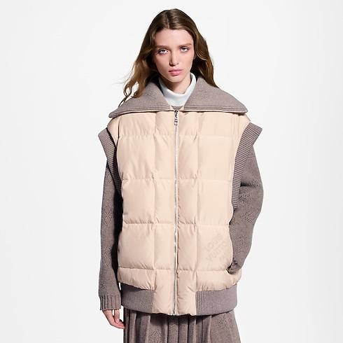 Gilet matelassé à ourlet côtelé Femme Prêt-à-porter Manteaux et vestes | LOUIS VUITTON (Zoom produit)