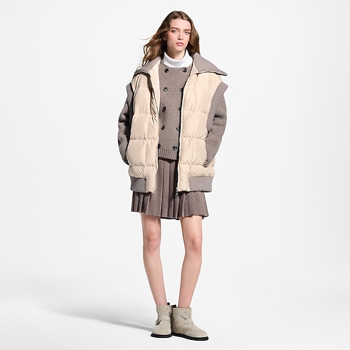 Gilet matelassé à ourlet côtelé Femme Prêt-à-porter Manteaux et vestes | LOUIS VUITTON (Zoom produit)