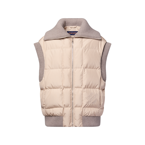 Gilet matelassé à ourlet côtelé Femme Prêt-à-porter Manteaux et vestes | LOUIS VUITTON (Zoom produit)