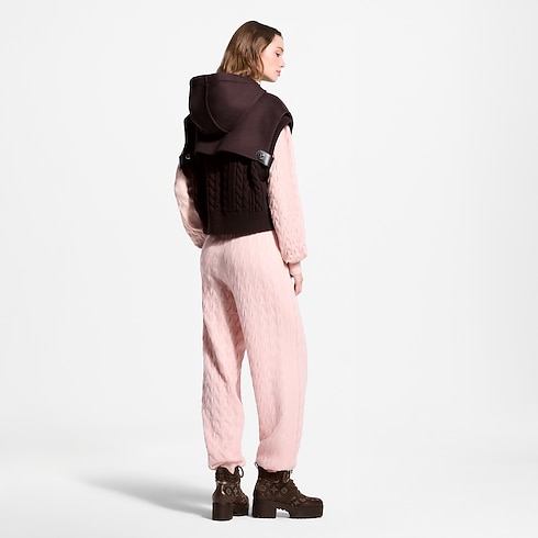 Gilet zippé à empiècement en maille Femme Prêt-à-porter Manteaux et vestes | LOUIS VUITTON (Zoom produit)