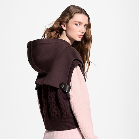 Gilet zippé à empiècement en maille Femme Prêt-à-porter Manteaux et vestes | LOUIS VUITTON (Zoom produit)