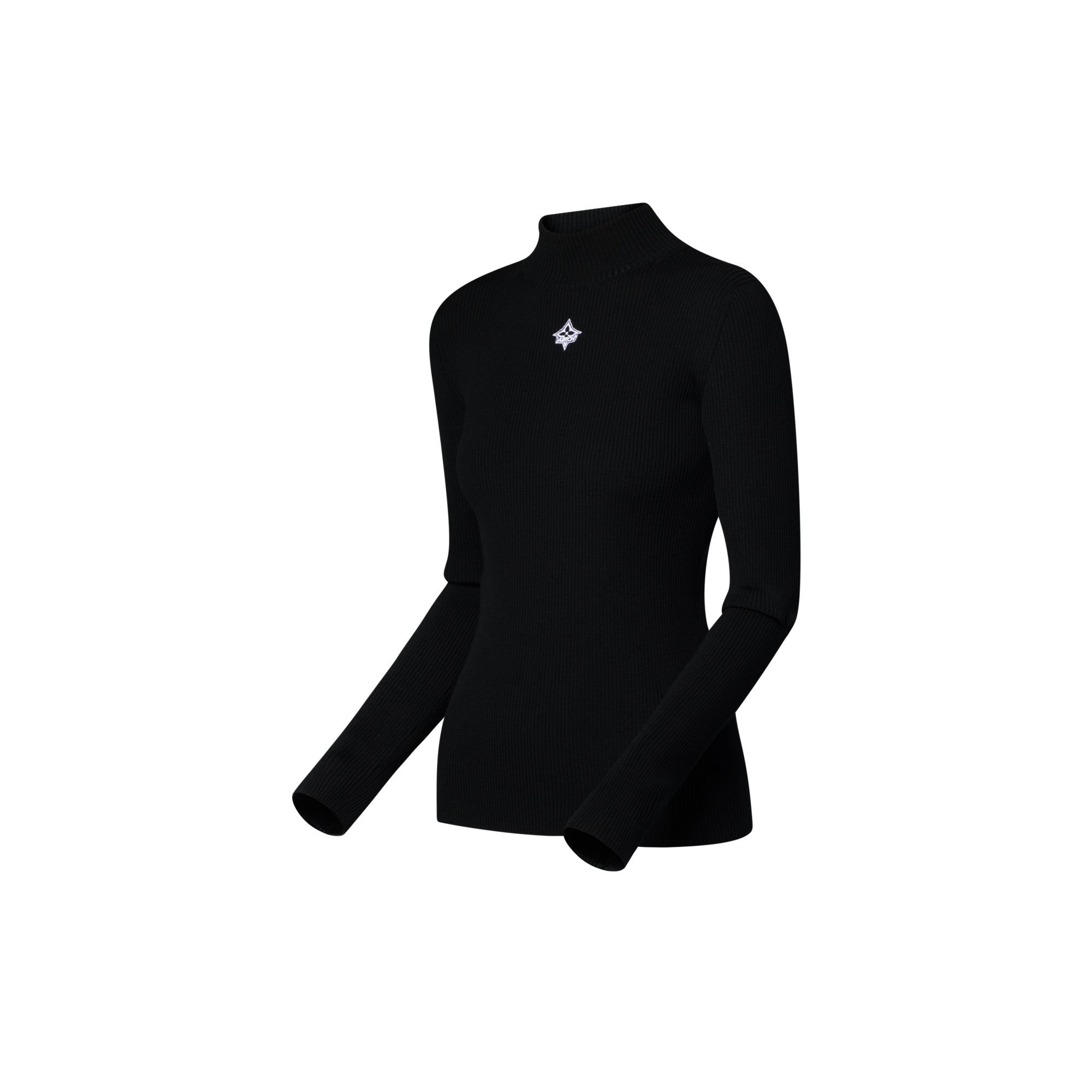 Haut à manches longues en maille côtelée  Femme Prêt-à-porter Maille | LOUIS VUITTON (Zoom produit)