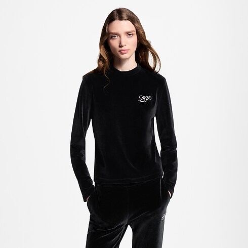 Haut à manches longues en velours Femme Prêt-à-porter Tops et chemises | LOUIS VUITTON (Zoom produit)