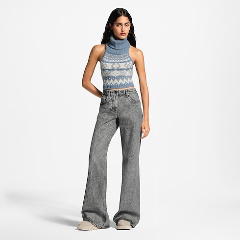Haut court en maille alpine Femme Prêt-à-porter Tops et chemises | LOUIS VUITTON (Zoom produit)