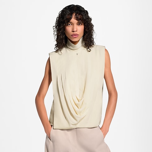 Haut drapé à l'avant Femme Prêt-à-porter Tops et chemises | LOUIS VUITTON (Zoom produit)