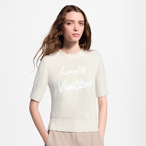 Haut en maille à signature manuscrite Femme Prêt-à-porter Maille | LOUIS VUITTON (Zoom produit)