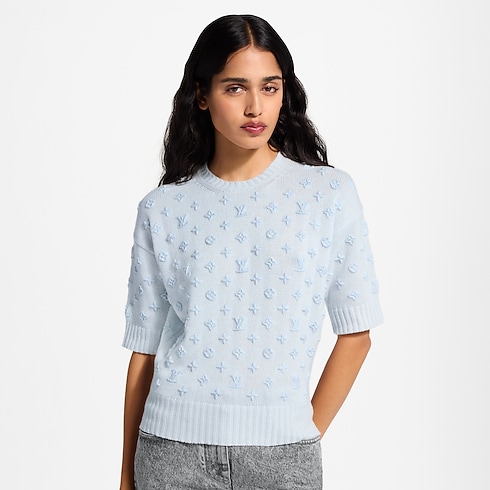Haut en maille Monogram 3D Femme Prêt-à-porter Tops et chemises | LOUIS VUITTON (Zoom produit)