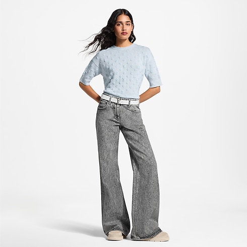 Haut en maille Monogram 3D Femme Prêt-à-porter Tops et chemises | LOUIS VUITTON (Zoom produit)