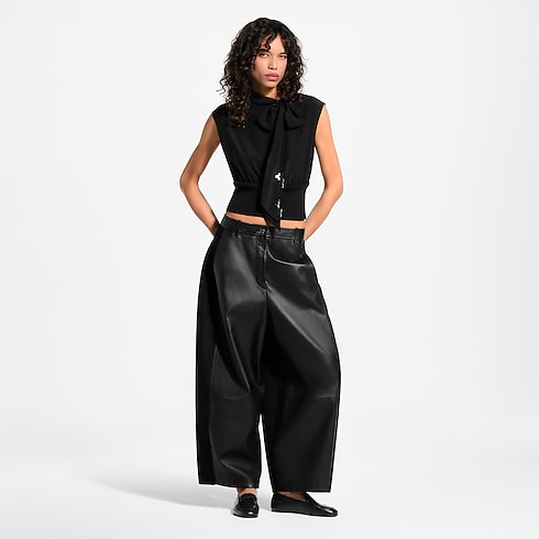 Haut lavallière à détails Monogram Femme Prêt-à-porter Tops et chemises | LOUIS VUITTON (Zoom produit)