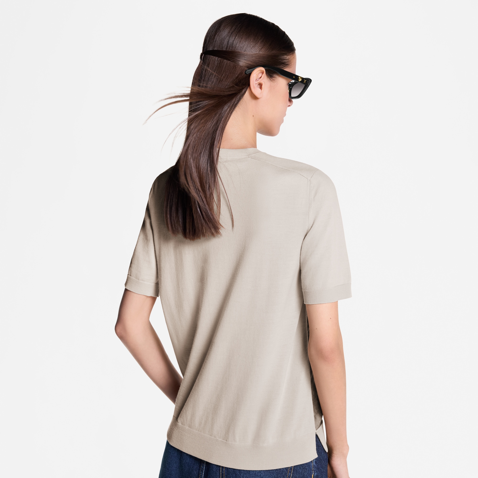 Haut Monogram à sceaux chats en maille  Femme Prêt-à-porter Hauts | LOUIS VUITTON (Zoom produit)