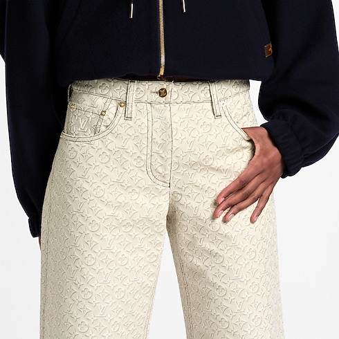 Jean Monogram 3D Femme Prêt-à-porter Pantalons | LOUIS VUITTON (Zoom produit)