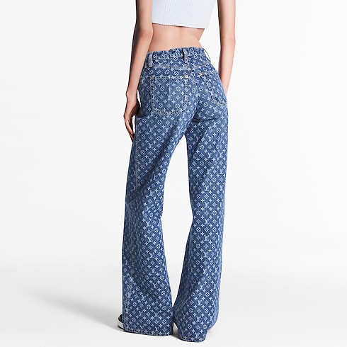Jean Monogram évasé Femme Prêt-à-porter Pantalons | LOUIS VUITTON (Zoom produit)