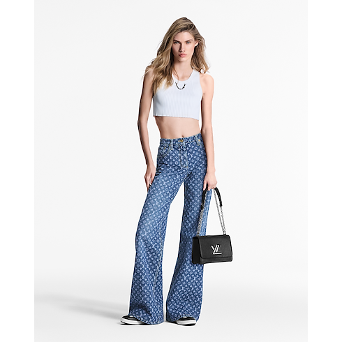 Jean Monogram évasé Femme Prêt-à-porter Pantalons | LOUIS VUITTON (Zoom produit)