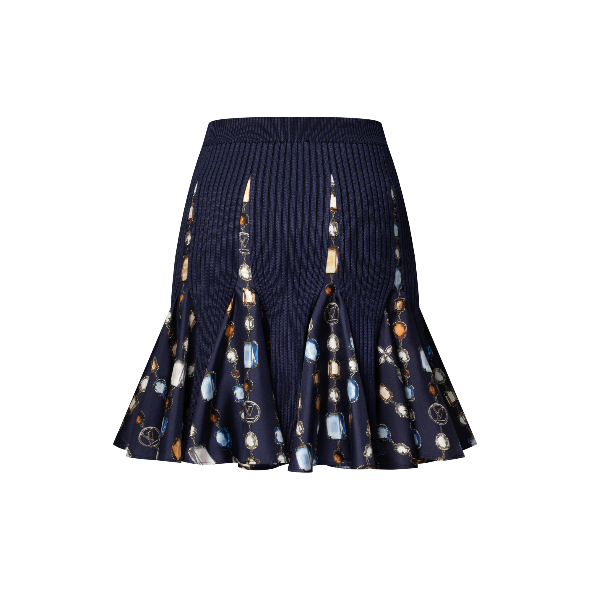 Jupe à empiècements collier en maille  Femme Prêt-à-porter Jupes et shorts | LOUIS VUITTON (Zoom produit)