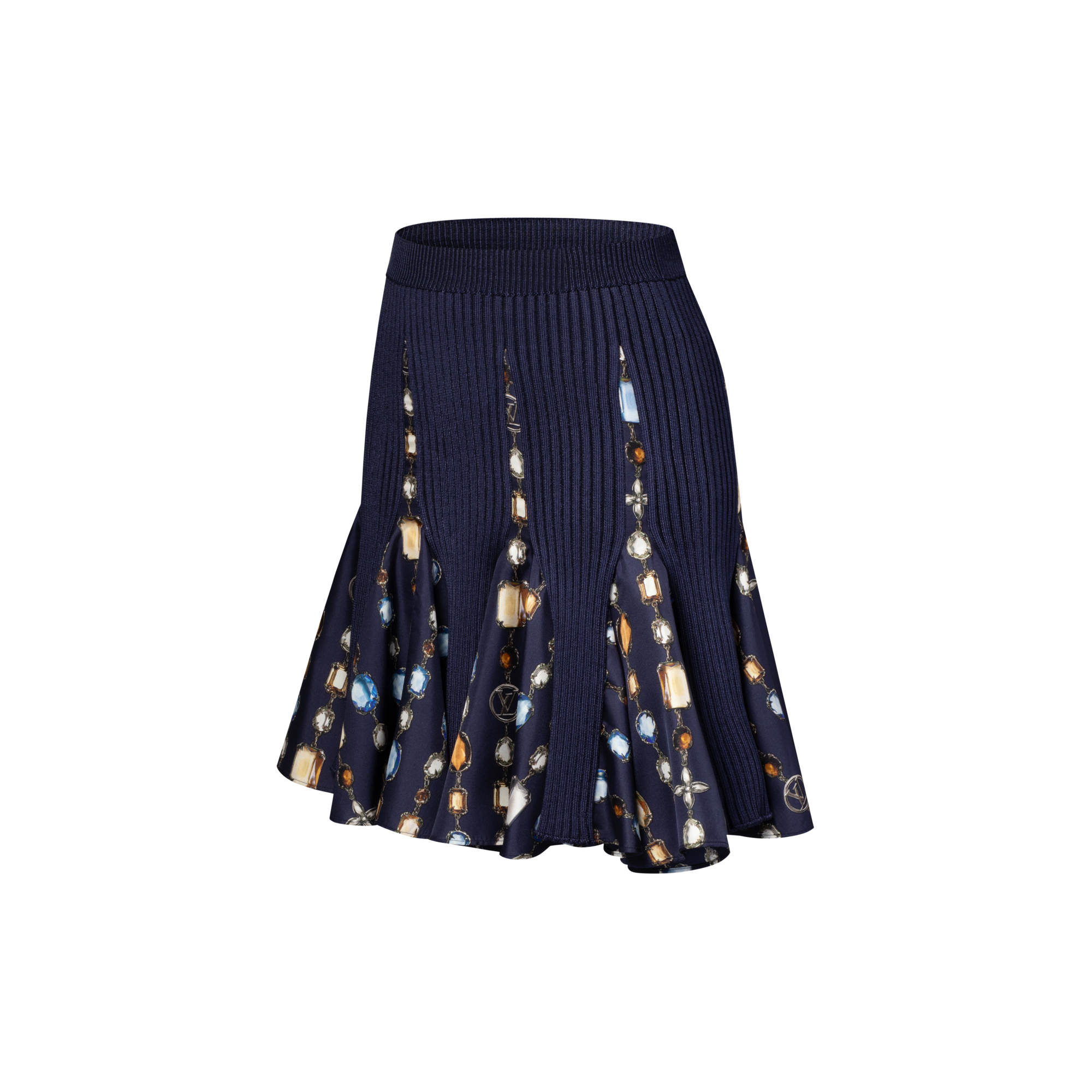 Jupe à empiècements collier en maille  Femme Prêt-à-porter Jupes et shorts | LOUIS VUITTON (Zoom produit)