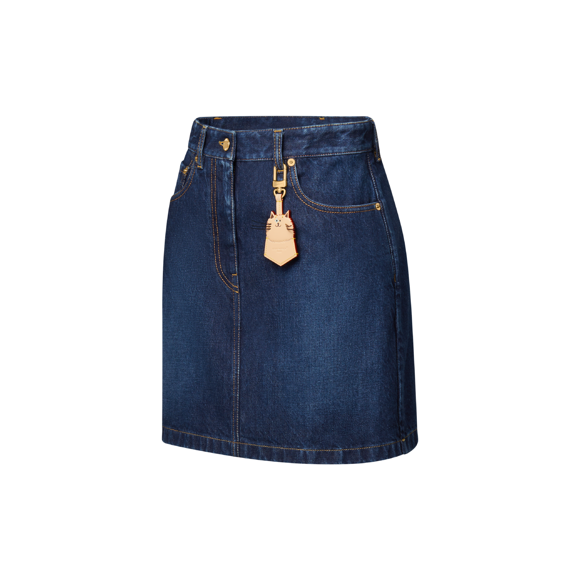 Mini Jupe BDG En Jean Découpé - Taille XS - Bleu Délavé Clair - Femme - Occasion TBE
