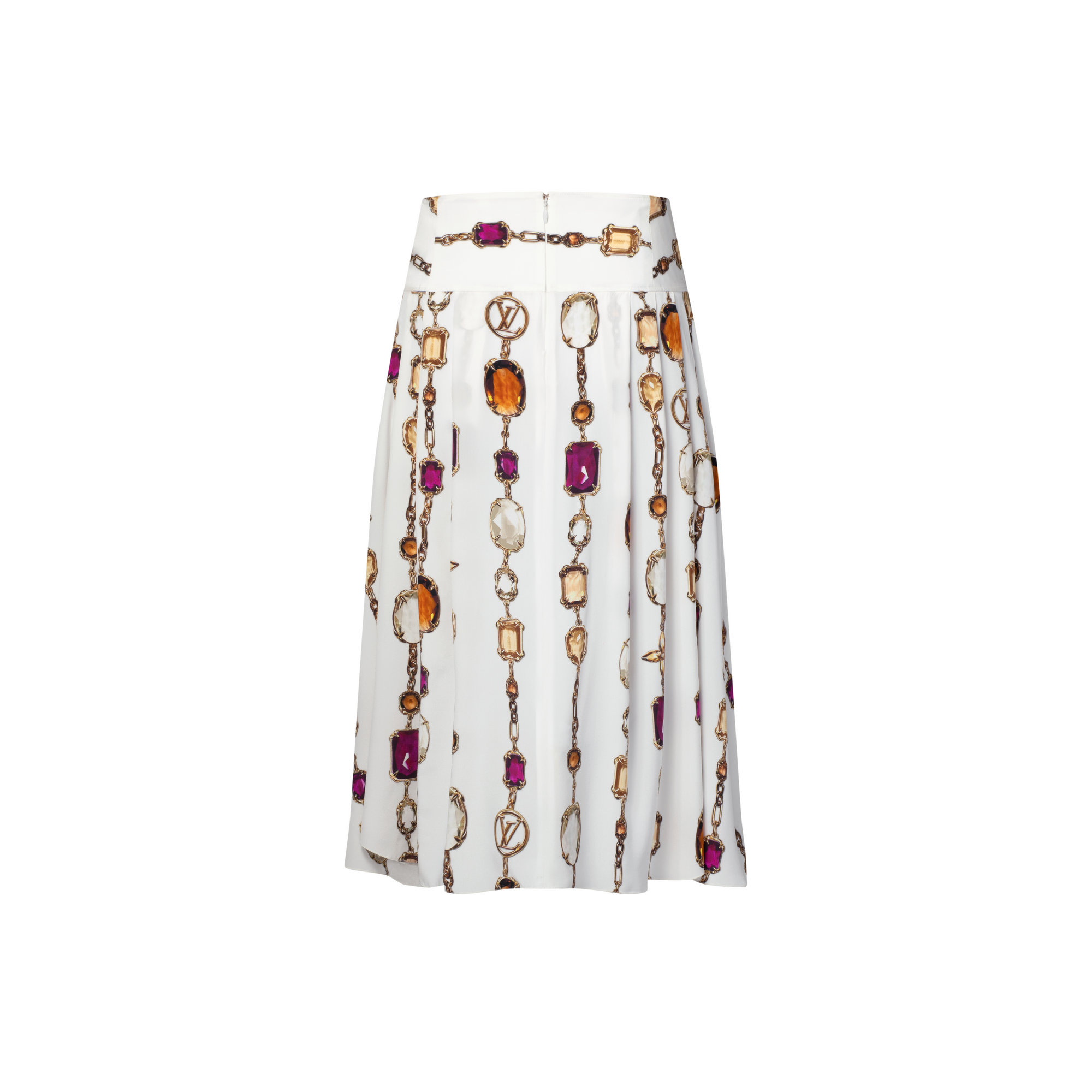 Jupe midi à imprimé collier  Femme Prêt-à-porter Jupes et shorts | LOUIS VUITTON (Zoom produit)