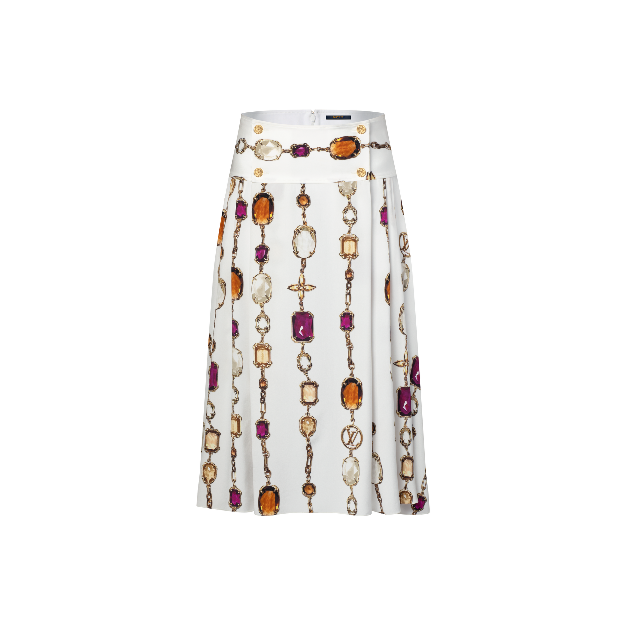 Jupe midi à imprimé collier  Femme Prêt-à-porter Jupes et shorts | LOUIS VUITTON (Zoom produit)