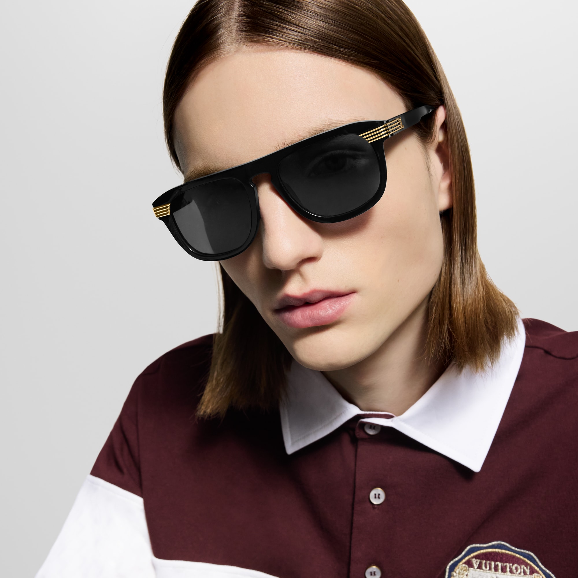 Lunettes de soleil carrées arrondies LV Slide S00 Homme Accessoires Lunettes de soleil | LOUIS VUITTON (Zoom produit)