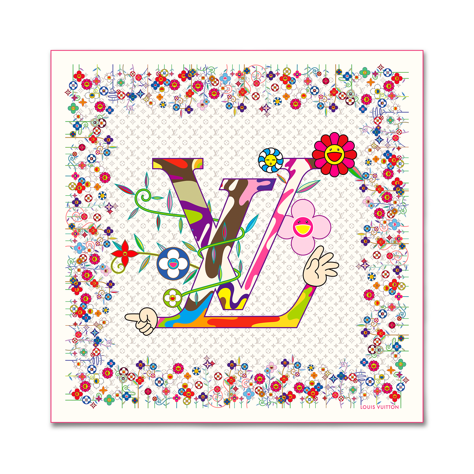 LV x TM - Châle Monogram Superflat S00 Femme Accessoires Châles et étoles | LOUIS VUITTON (Zoom produit)