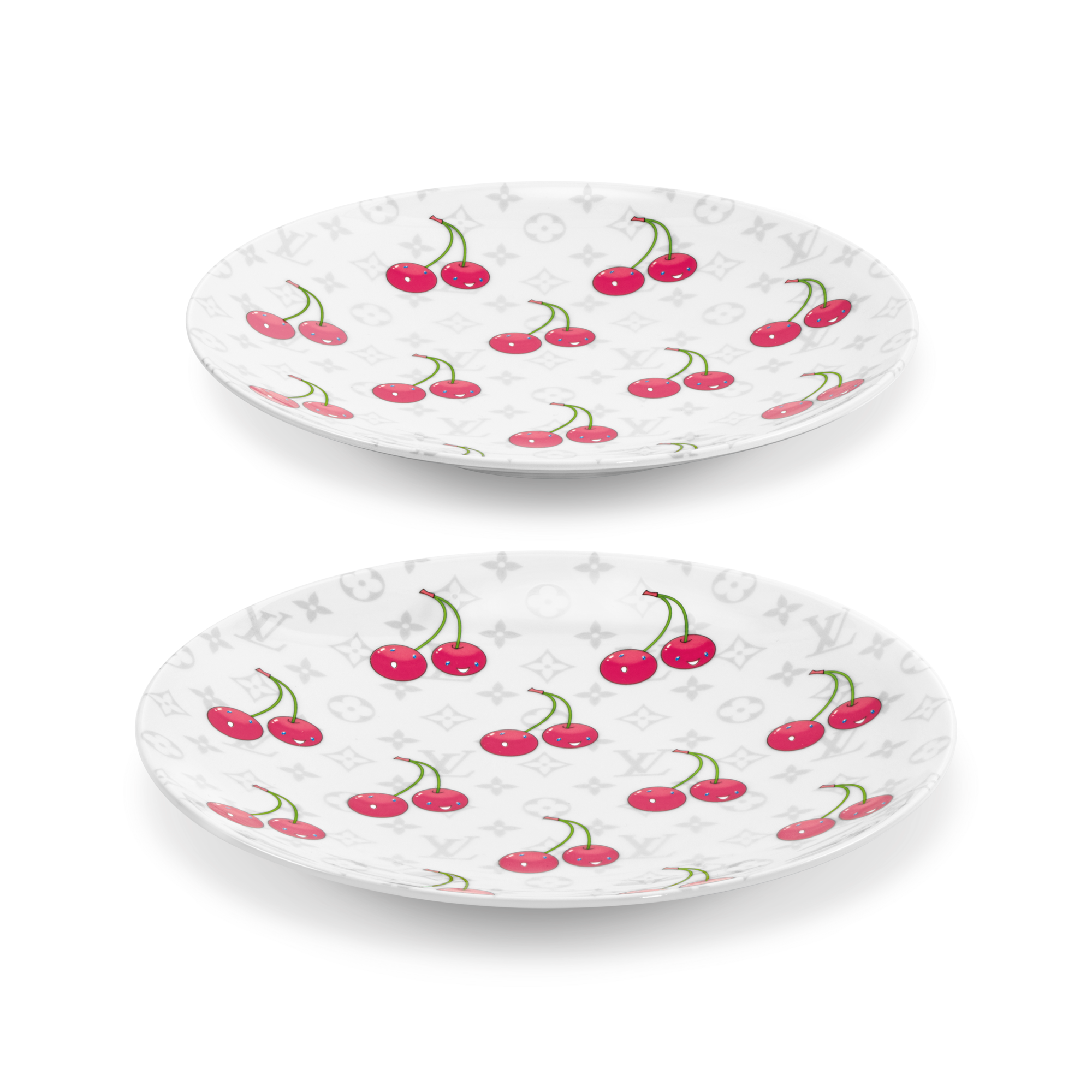 LV x TM - Set de deux assiettes à dessert Monogram Cerises Malles, Voyage et Maison Maison et Art de la Table Art de la table | LOUIS VUITTON (Zoom produit)