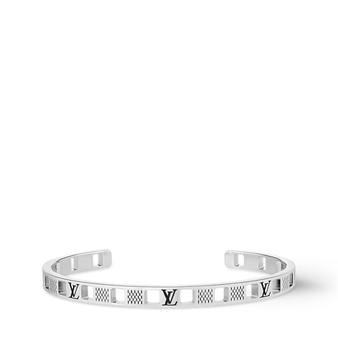 Manchette à découpes Damier Staples S00 Homme Bijoux Bracelets | LOUIS VUITTON (Zoom produit)