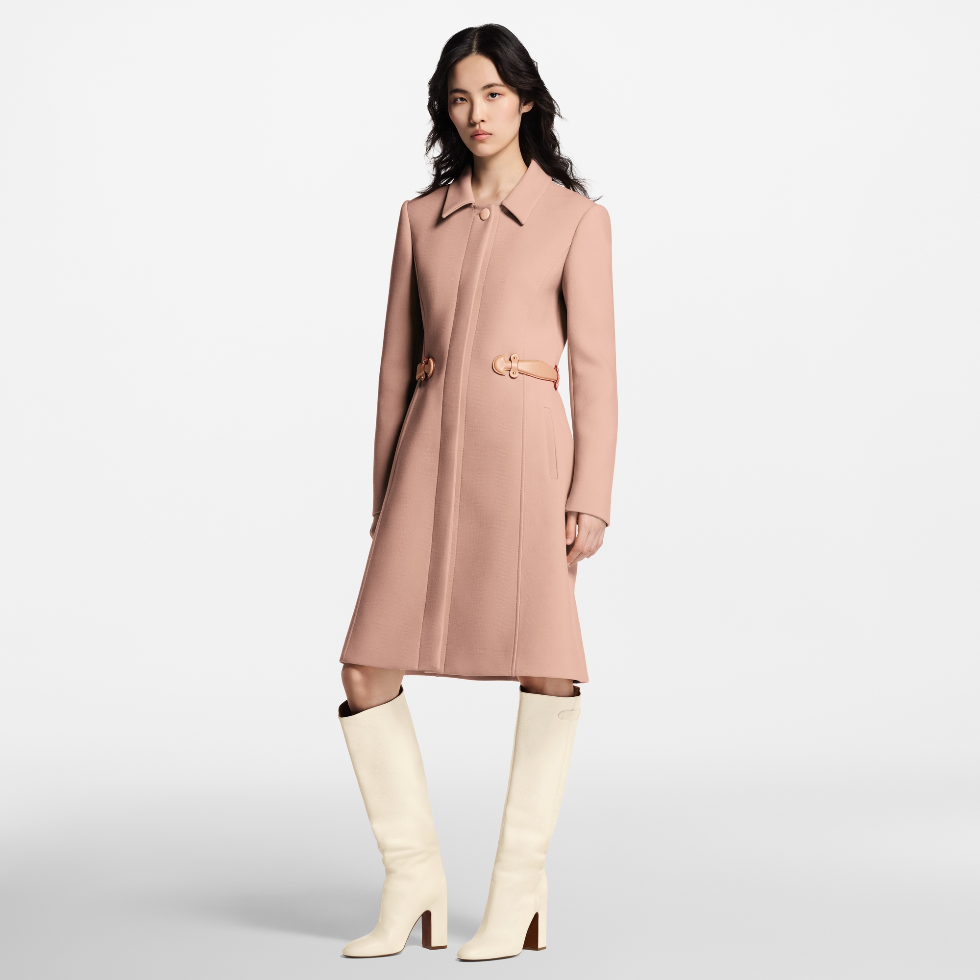 Manteau à détail ceinture  Femme Prêt-à-porter Manteaux et vestes | LOUIS VUITTON (Zoom produit)