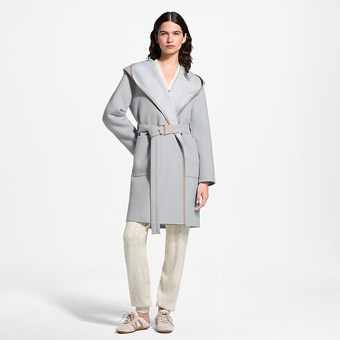 Manteau croisé à capuche Femme Prêt-à-porter Manteaux et vestes | LOUIS VUITTON (Zoom produit)