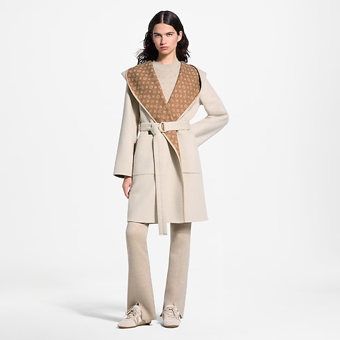Manteau croisé réversible à capuche Femme Prêt-à-porter Manteaux et vestes | LOUIS VUITTON (Zoom produit)