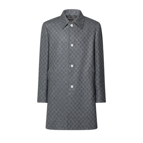 Manteau Damier en laine Homme Nouveautés Homme } | LOUIS VUITTON (Zoom produit)