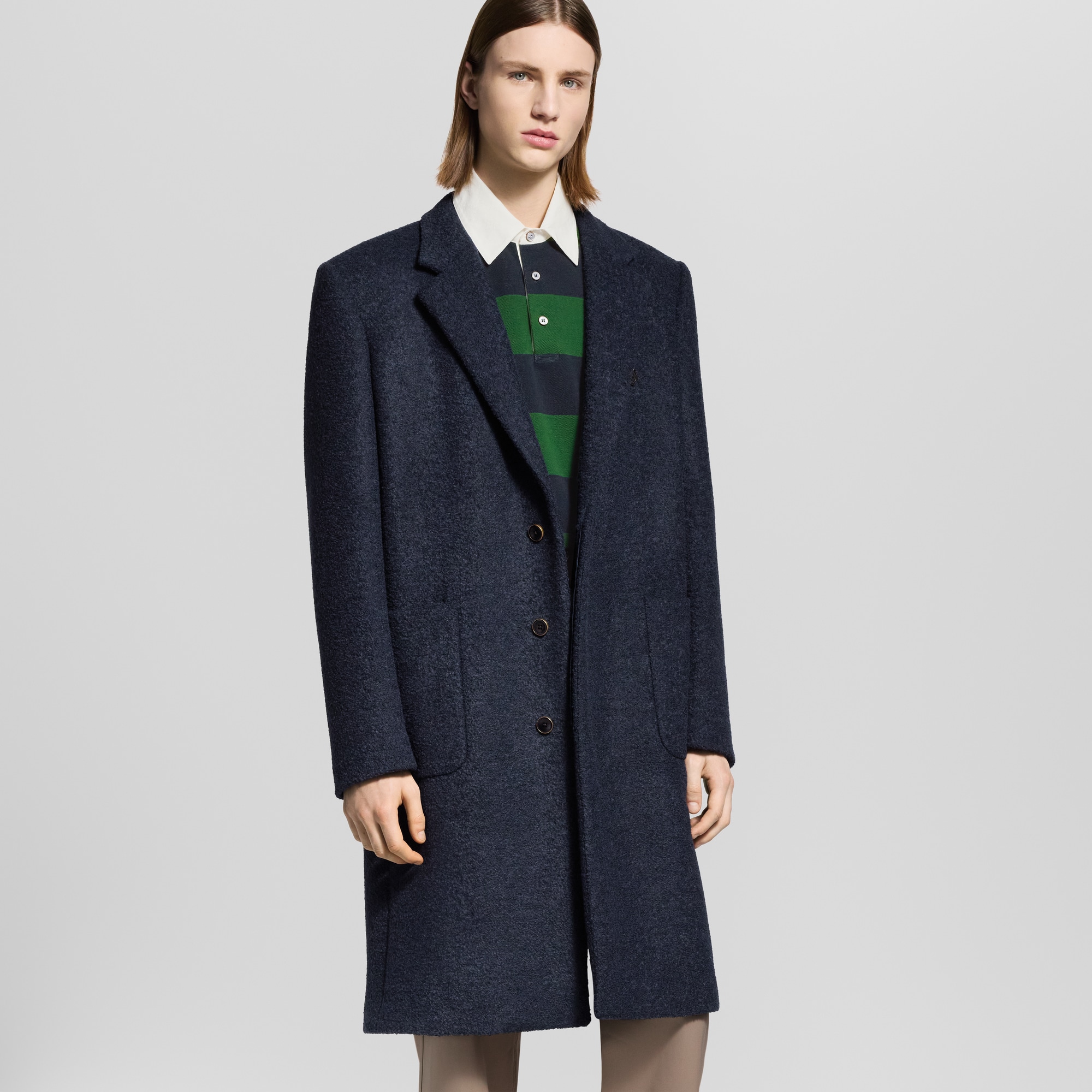 Manteau de ville droit en laine  Homme Prêt-à-porter Manteaux et blousons | LOUIS VUITTON (Zoom produit)