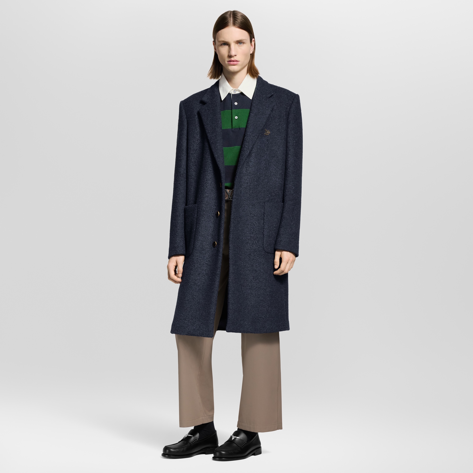Manteau de ville droit en laine  Homme Prêt-à-porter Manteaux et blousons | LOUIS VUITTON (Zoom produit)