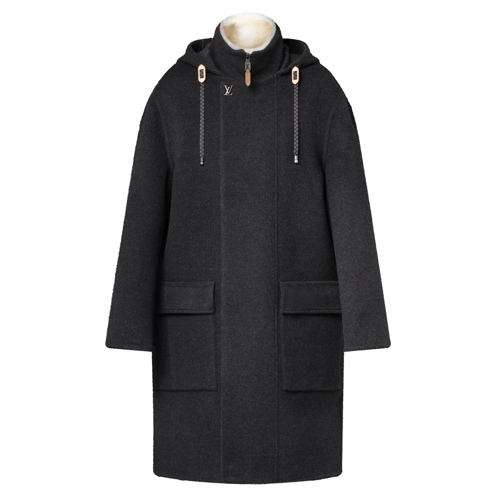 Manteau double-face en cachemire et soie mélangés  Homme Prêt-à-porter Manteaux et blousons | LOUIS VUITTON (Zoom produit)