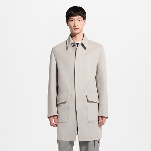 Manteau trois-quarts en cachemire double-face Homme Prêt-à-porter Manteaux et blousons | LOUIS VUITTON (Zoom produit)