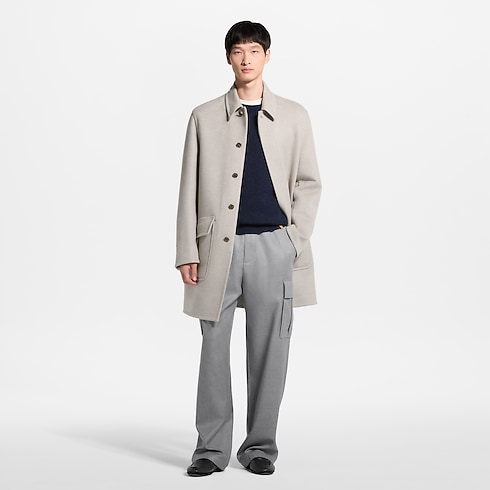 Manteau trois-quarts en cachemire double-face Homme Prêt-à-porter Manteaux et blousons | LOUIS VUITTON (Zoom produit)