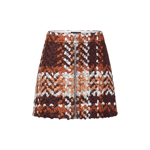 Mini-jupe en tweed tartan Femme Prêt-à-porter Nouveautés Prêt-à-porter | LOUIS VUITTON (Zoom produit)