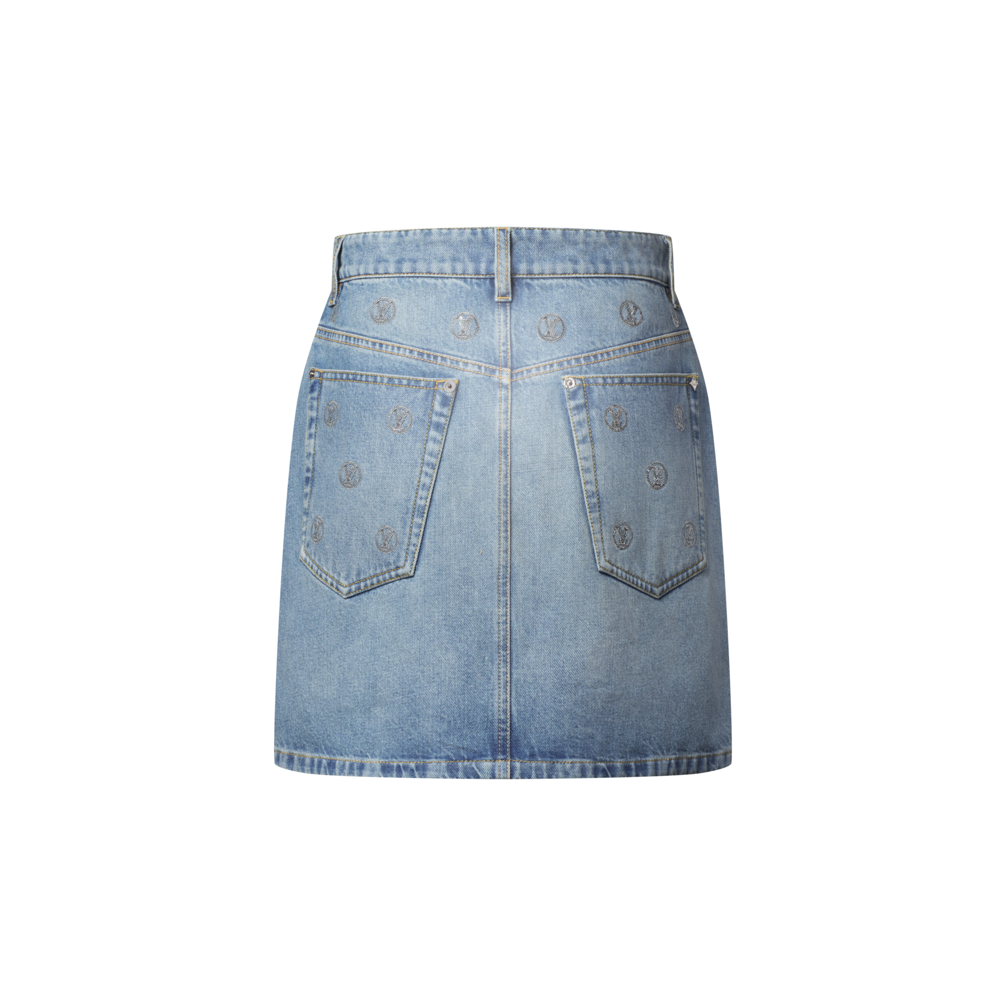 Mini-jupe LV en denim à sequins  Femme Prêt-à-porter Jupes et shorts | LOUIS VUITTON (Zoom produit)
