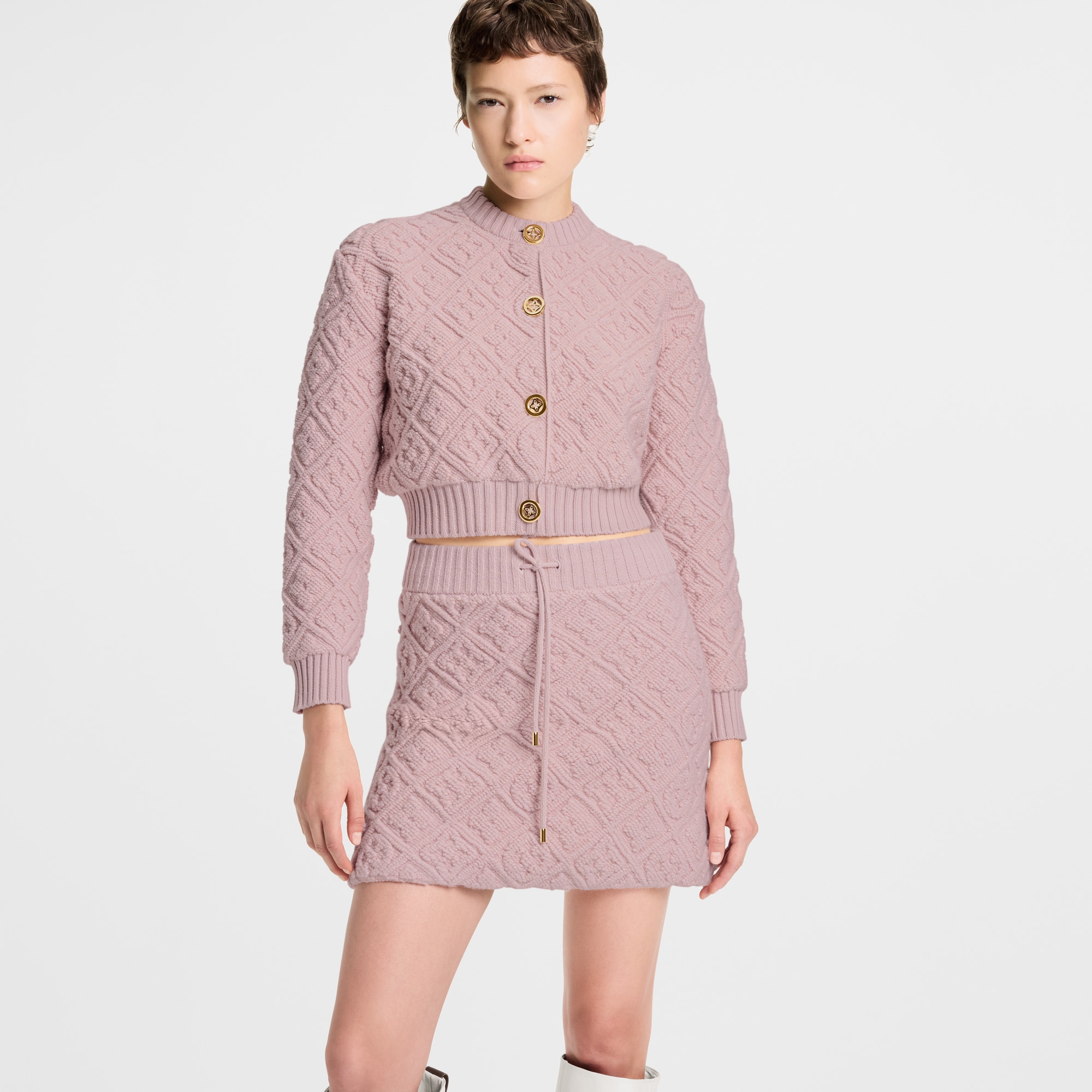 Mini-jupe Monogram en tissu éponge  Femme Prêt-à-porter Jupes et shorts | LOUIS VUITTON (Zoom produit)