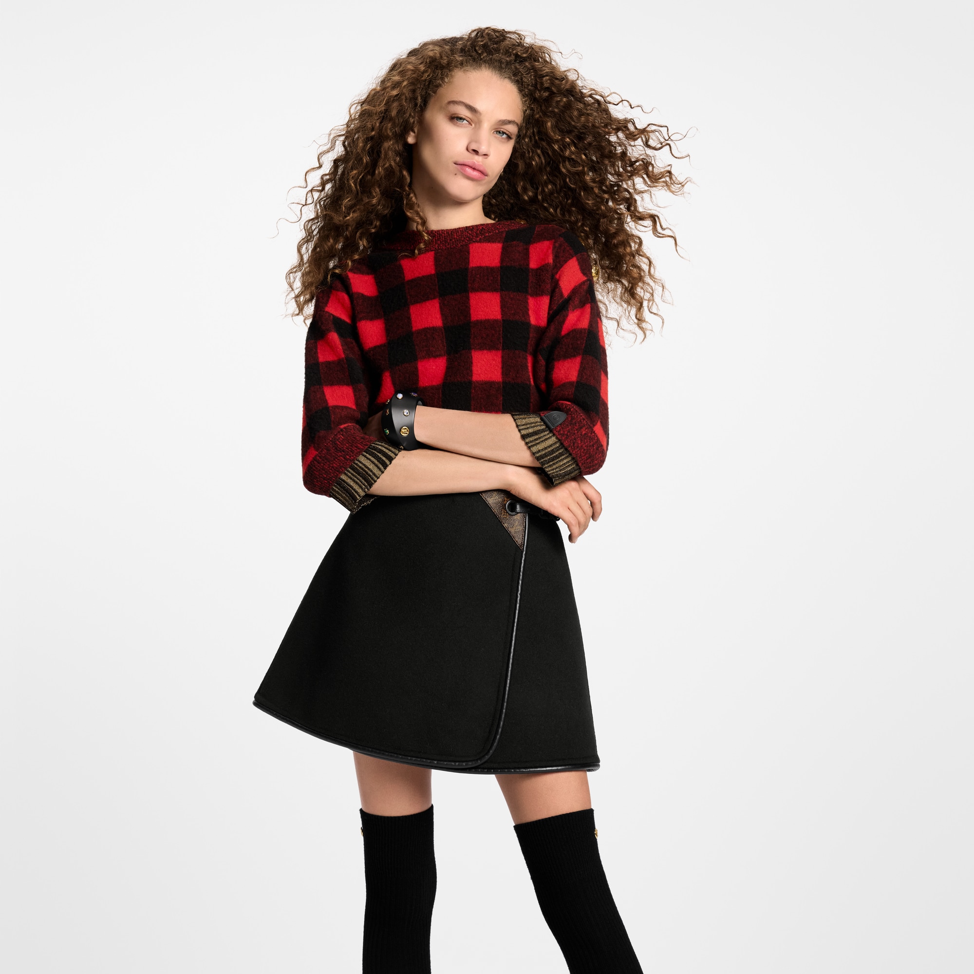 Mini-jupe portefeuille double-face  Femme Prêt-à-porter Jupes et shorts | LOUIS VUITTON (Zoom produit)