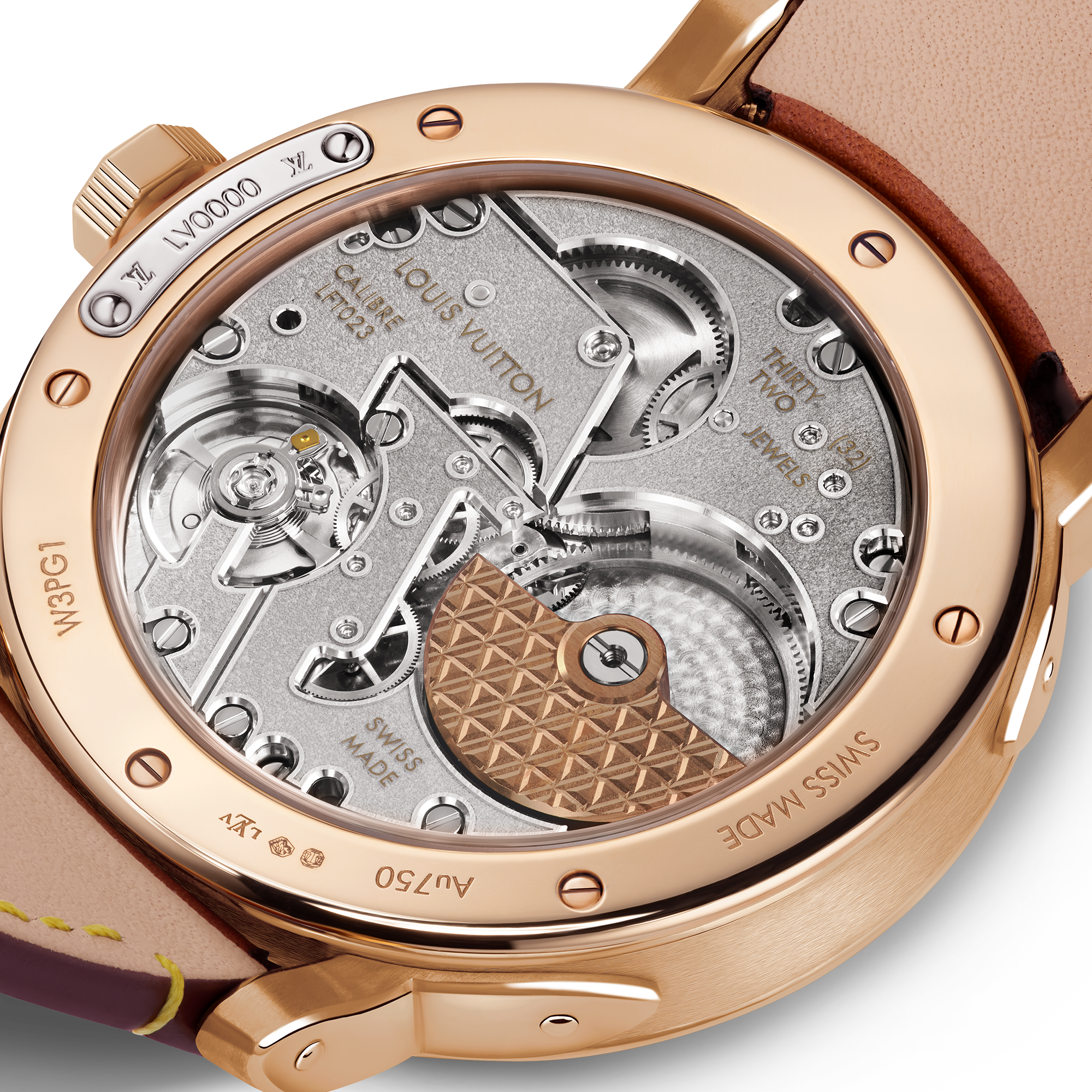 Montre Louis Vuitton Escale, automatique, 39 mm, or rose  Montres Toutes les montres } | LOUIS VUITTON (Zoom produit)