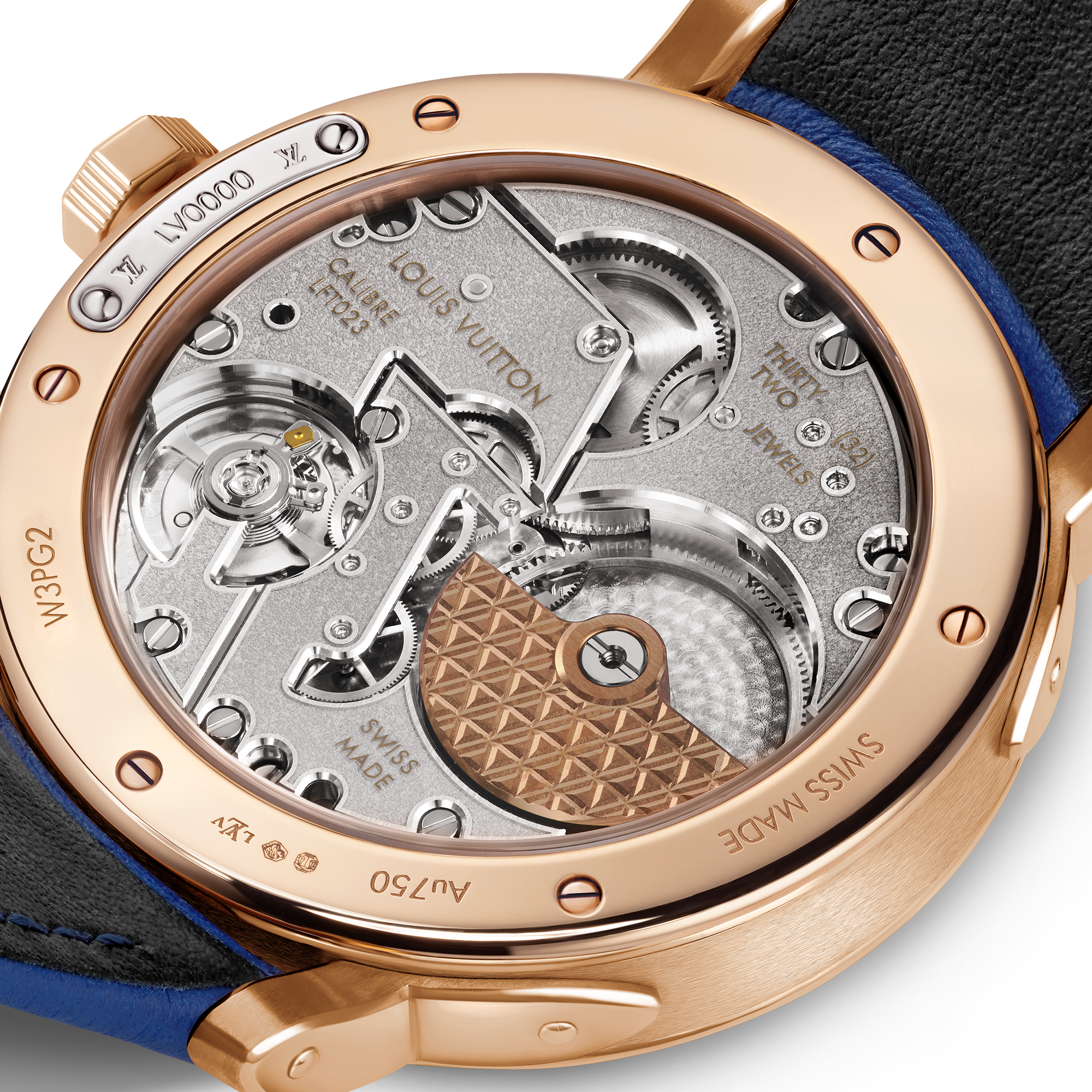 Montre Louis Vuitton Escale, automatique, 39 mm, or rose  Montres Toutes les montres } | LOUIS VUITTON (Zoom produit)