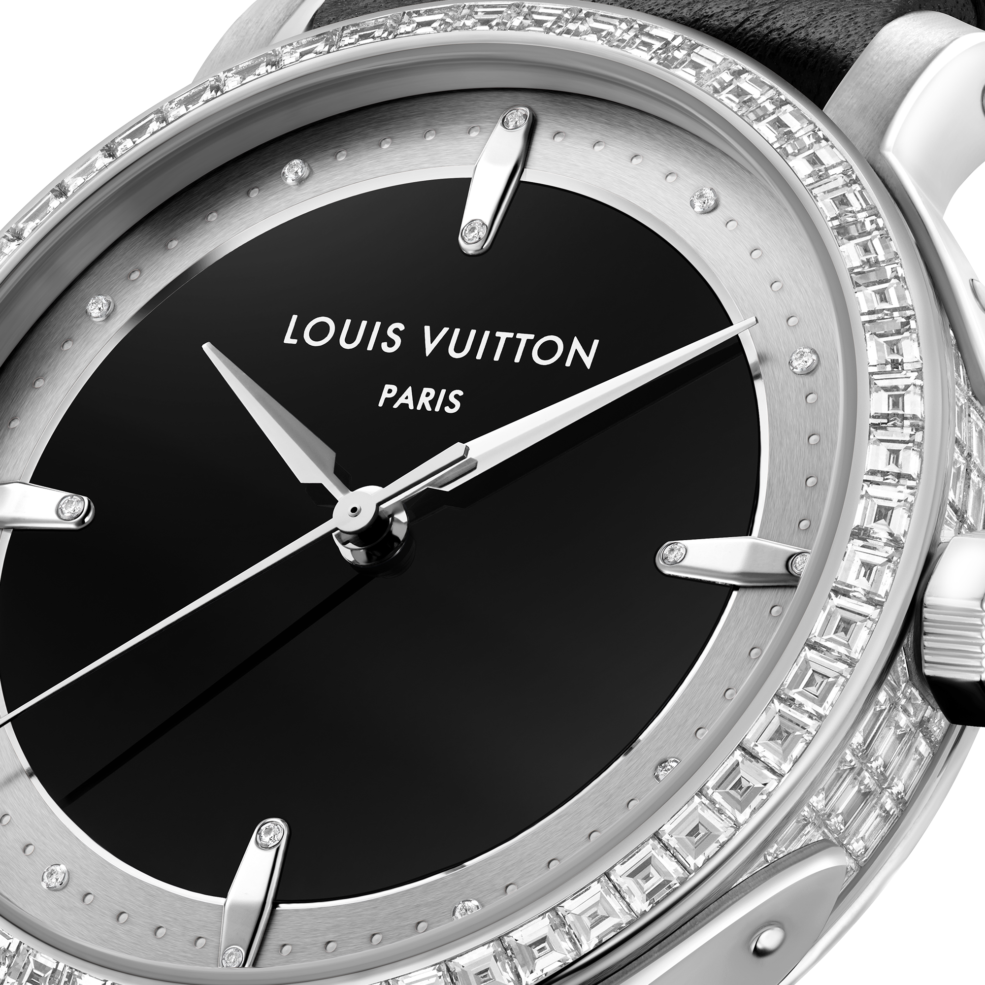 Montre Louis Vuitton Escale, automatique, 40,5 mm, platine et diamants  Montres Toutes les montres } | LOUIS VUITTON (Zoom produit)