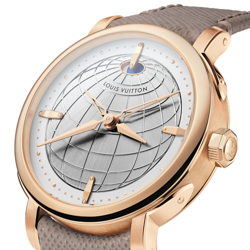 Montre Louis Vuitton Escale Twin Zone, Automatique, 40 mm, or rose vue latérale