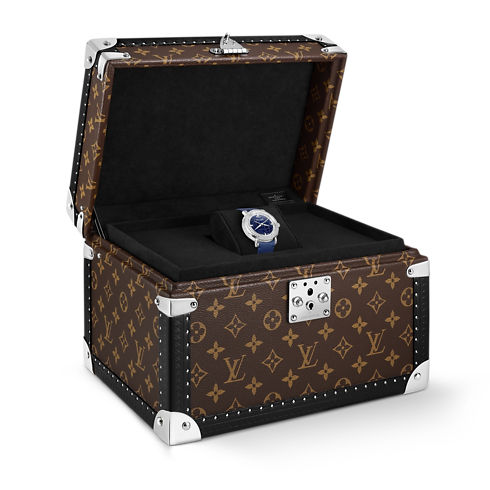 Montre Louis Vuitton Escale Twin Zone, Automatique, 41 mm, platine et diamants Montres Toutes les montres } | LOUIS VUITTON (Zoom produit)